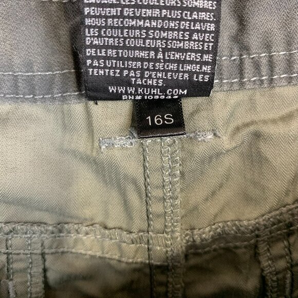 Kuhl Mens Shorts Large Gray Cargo Vintage Patina Dye Cotton Nylon Outdoor Hiking - Picture 7 of 15